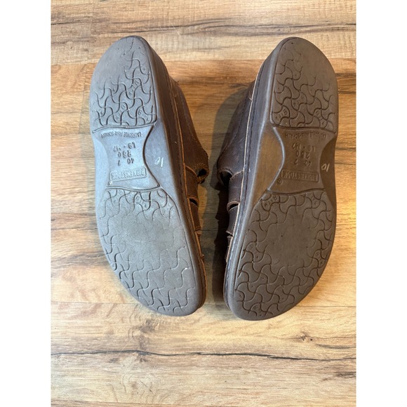 Vintage Birkenstock Memphis Fisherman Shoes Brown Leather EU 40 L9 M7 - Picture 8 of 10